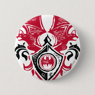 Batman Symbol Red Black Fladdermus Frimärke Vape Knapp