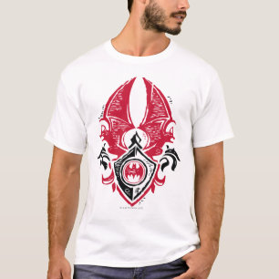 Batman Symbol Red Black Fladdermus Frimärke Vape T-shirt