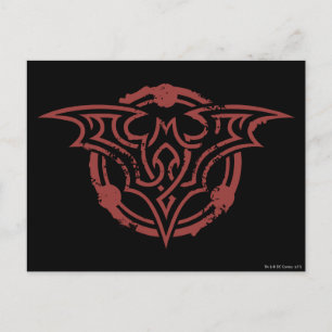 Batman Symbol Röd Logotyp för urbana områden Vykort