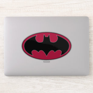 Batman Symbol   Röd svart Logotyp Klistermärken