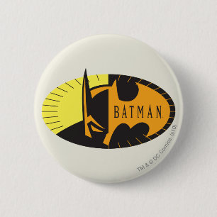 Batman Symbol Silhouette-Logotyp Knapp