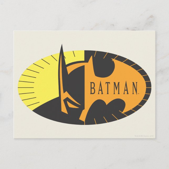 Batman Symbol | Silhouette-Logotyp Vykort (Framsida)
