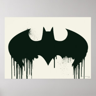 Batman Symbol Spraycolor-Logotyp Poster