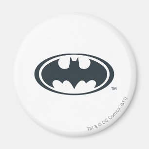 Batman Symbol Svartvit Logotyp Magnet