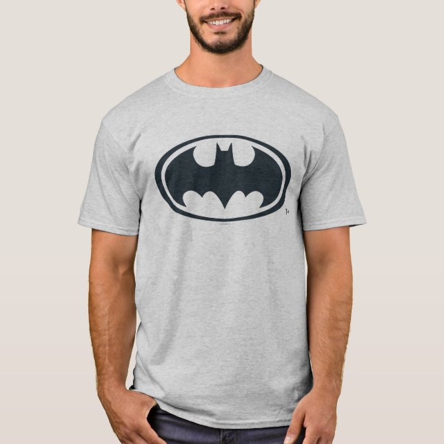 Batman Symbol | Svartvit Logotyp T Shirt (Framsida)