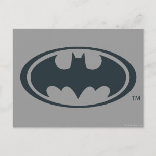 Batman Symbol Svartvit Logotyp Vykort