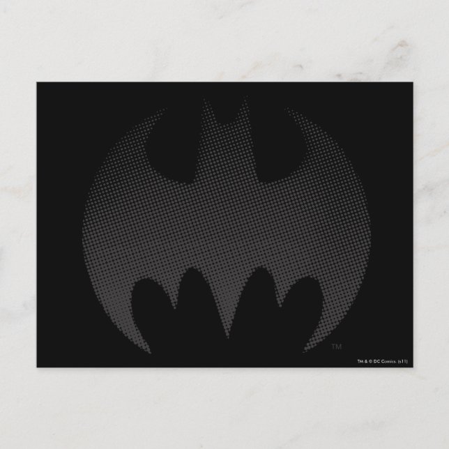 Batman Symbol | Svartvit toning, Logotyp Vykort (Framsida)