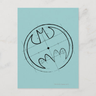 Batman Symbol   Teknisk Logotyp Vykort