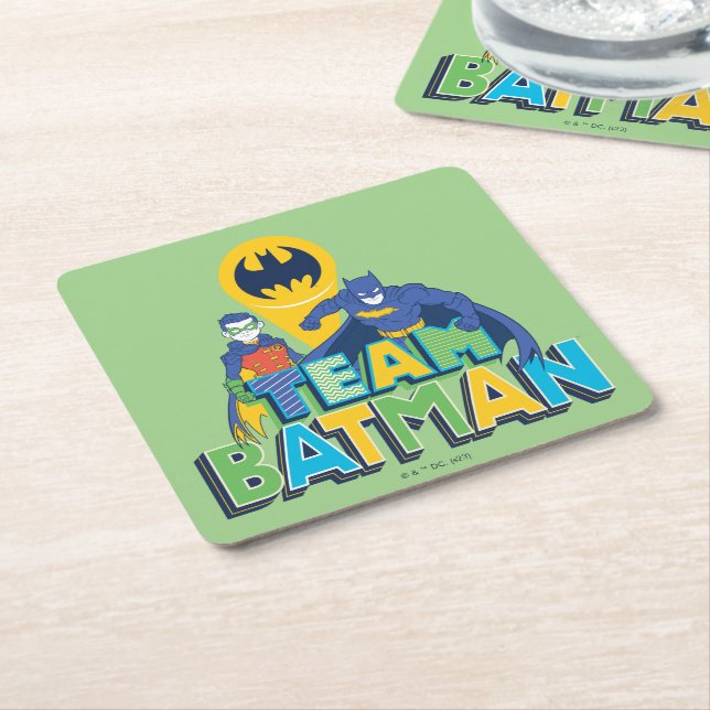 Batman | Team Batman & Robin Underlägg Papper Kvadrat (Vinklad)