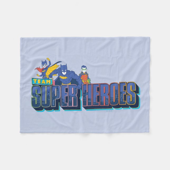 Batman | Team Toppen Heroes Fleecefilt (Framsidan (Horisontell))