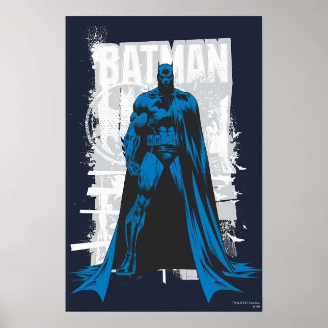 Batman Tecknad - Fullt för Vintage Poster (Framsidan)