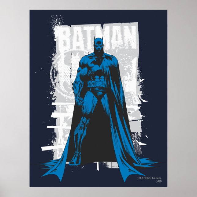 Batman Tecknad - Fullt för Vintage Poster (Framsidan)