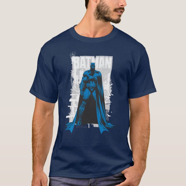 Batman Tecknad - Fullt för Vintage T-shirt (Framsida)