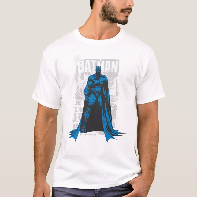 Batman Tecknad - Fullt för Vintage Tee (Framsida)