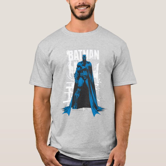 Batman Tecknad - Fullt för Vintage Tee (Framsida)