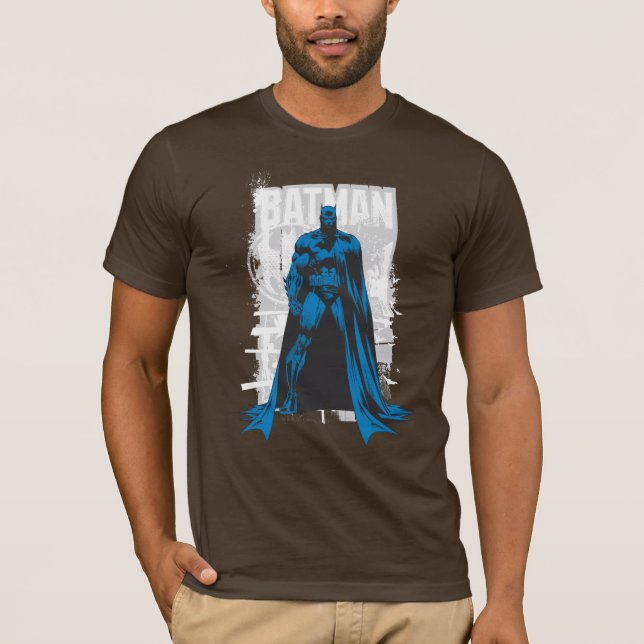 Batman Tecknad - Fullt för Vintage Tee (Framsida)