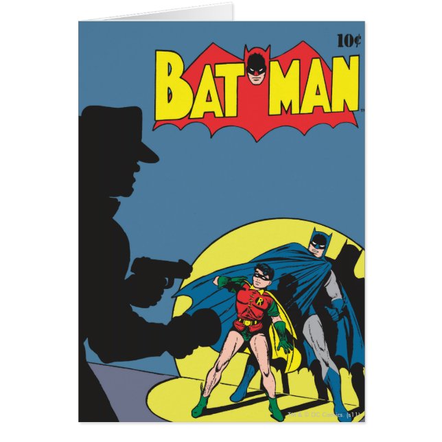 Batman Tecknad - med Robin Hälsningskort (Framsidan)