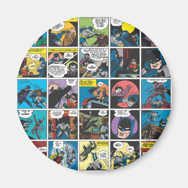 Batman Tecknad Panel 5x5 Magnet (Framsidan)