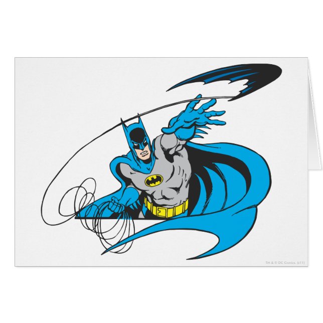 Batman Throws Batarang 3 Hälsningskort (Framsidan Horizontal)