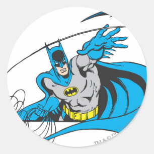 Batman Throws Batarang 3 Runt Klistermärke