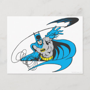 Batman Throws Batarang 3 Vykort