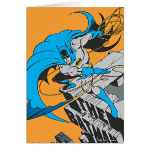 Batman Throws Batarang på Rooftop Hälsningskort