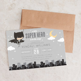 Batman Toppen Hero Baby Shower Inbjudningar