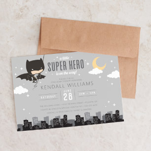 Batman Toppen Hero Baby Shower Inbjudningar