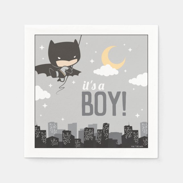 Batman Toppen Hero Baby Shower Pappersservett (Framsidan)