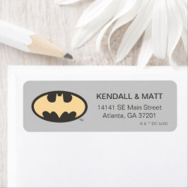 Batman Toppen Hero Baby Shower Returadress Etikett