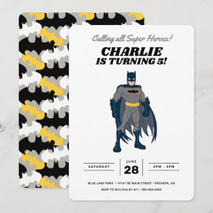 Batman Toppen Hero Birthday-inbjudan Inbjudningar