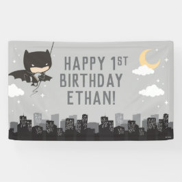 Batman Toppen Hero First Birthday Banner