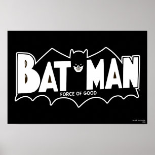 Batman   Tvångseffekt för Bra 60-talets Logotyp Poster