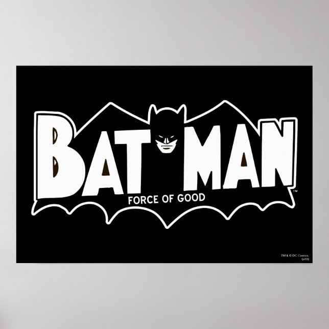 Batman | Tvångseffekt för Bra 60-talets Logotyp Poster (Framsidan)