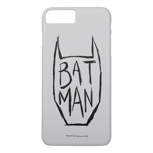 Batman Type in Head Case-Mate iPhone Skal (Baksida)
