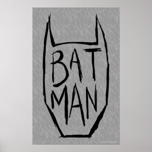 Batman Type in Head Poster