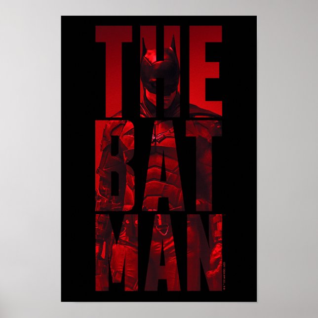 Batman Typography Cutout Poster (Framsidan)
