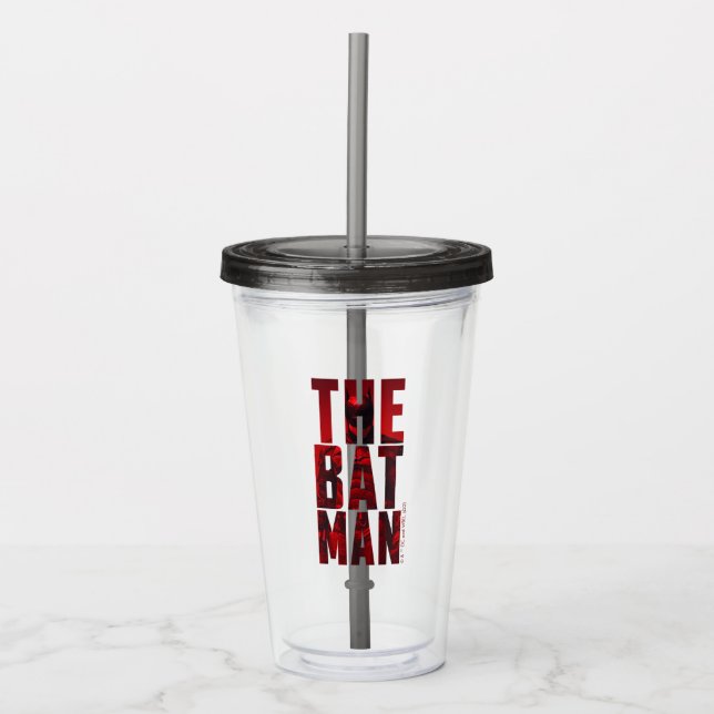 Batman Typography Cutout Take Away Mugg (Framsida)