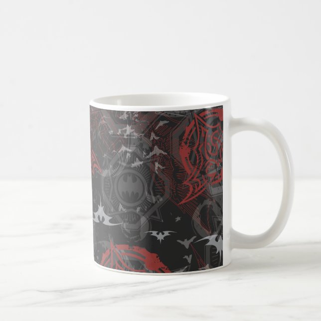 Batman Urban Legends - Fladdermus Frimärke Mönster Kaffemugg (Höger)