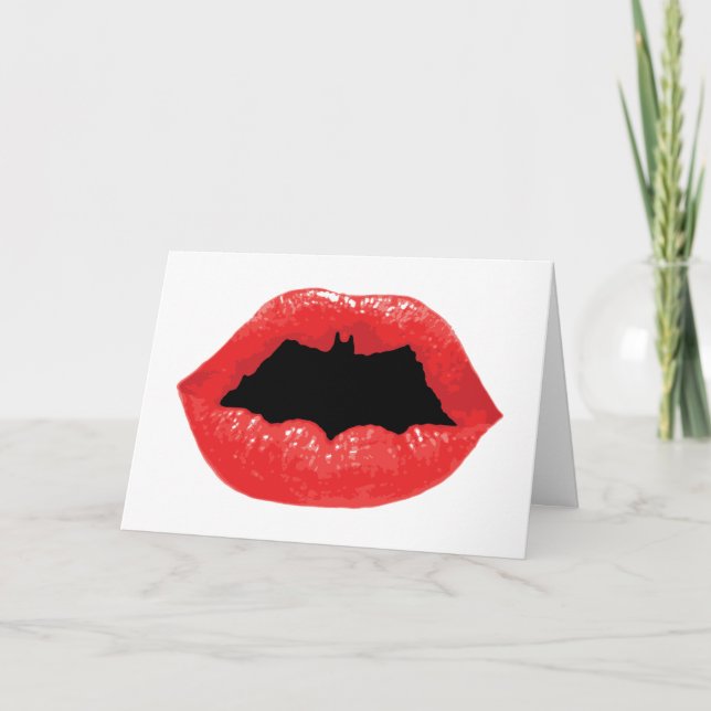 Batman Valentine | FLADDERMUS LÄPPAR Helgkort (Framsida)