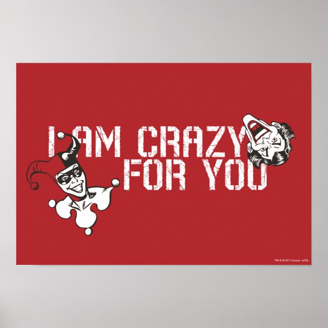 Batman Valentine | Joker & Harley - Crazy för dig Poster (Framsidan)