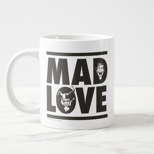 Batman Valentine | Joker & Harley - Mad Kärlek Jumbo Mugg (Vänster)