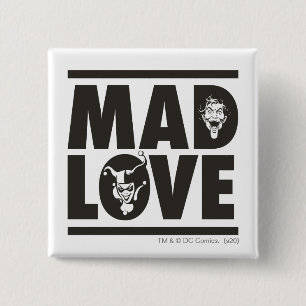 Batman Valentine   Joker & Harley - Mad Kärlek Knapp
