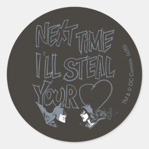 Batman Valentine Katter - jag ska stoppa ditt hjä Runt Klistermärke