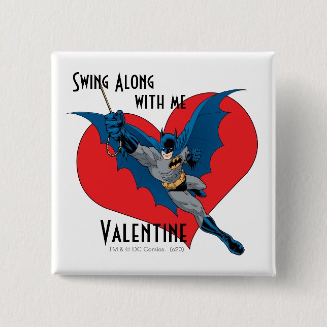 Batman Valentine | Sväng tillsammans med mig Knapp (Framsida)