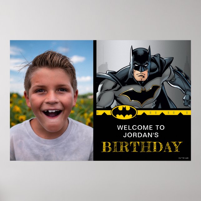 Batman | Välkomstfoto för Chalkboard Grattis på fö Poster (Framsidan)