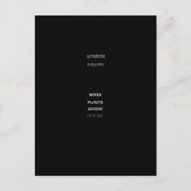 BATMAN VAR UTKAST TILL vykort (Framsida)