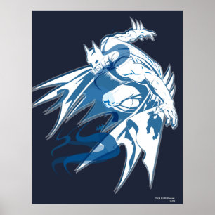 Batman Vatten Tonal Collage Poster