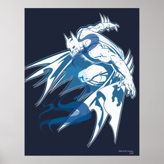 Batman Vatten Tonal Collage Poster (Framsidan)