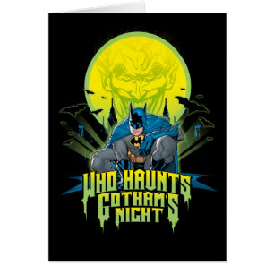 Batman Vem Haunts Gothams Night Hälsningskort